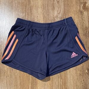 Adidas girls Shorts with Pink and Orange Stripes